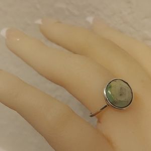 BEAUTIFUL Vtg Turquoise Silver Plated Ring